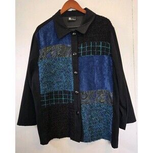 First Option Too Blouse Womens 2XL Plus Top Floral Indie Fairy Grunge Teacher